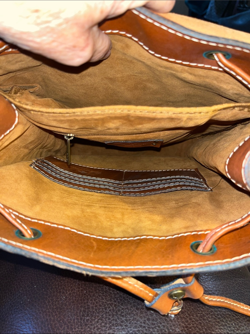 EUC Patricia Nash Tooled Embossed Leather Backpack - Picture 4 of 5